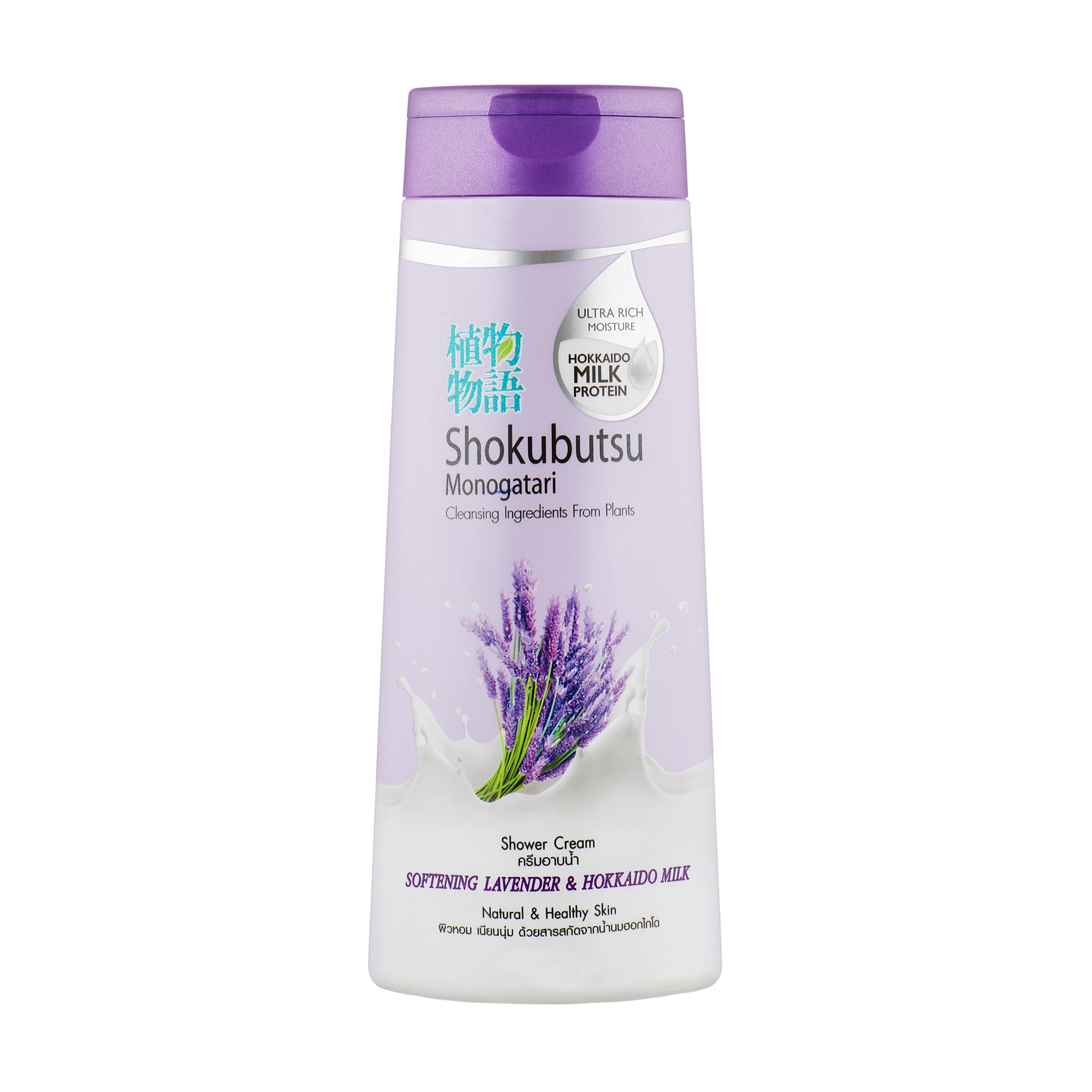 Крем-гель для душу Shokubutsu Monogatari Softening Lavender &amp; Hokkaido Milk Лаванда й молочко Хокайдо, 200 мл